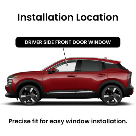 Driver Left Side Front Door Window Door Glass Compatible with Nissan Kicks 2025-2026 Models