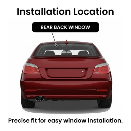 Heated Back Window Back Glass Compatible with BMW 525 528 530 535 545 550 M5 4 Door Sedan 2004-2010 Models
