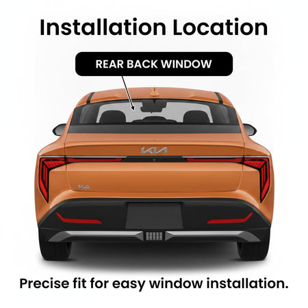 Heated Back Window Back Glass Compatible With Kia K4 4-Door Sedan 2025- 2026 Models