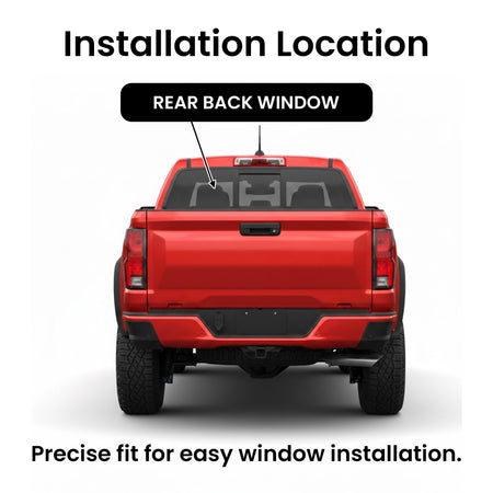 Non-Heated Back Manual Slider Window Back Glass Compatible with Chevrolet Colorado/GMC Canyon 2015-2026
