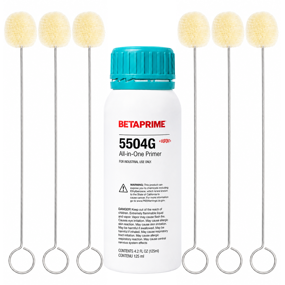 DuPont BETAPRIME 5504G All-in-One Automotive Glass Primer 4.2 oz / 125 mL + 6 Wool Daubers