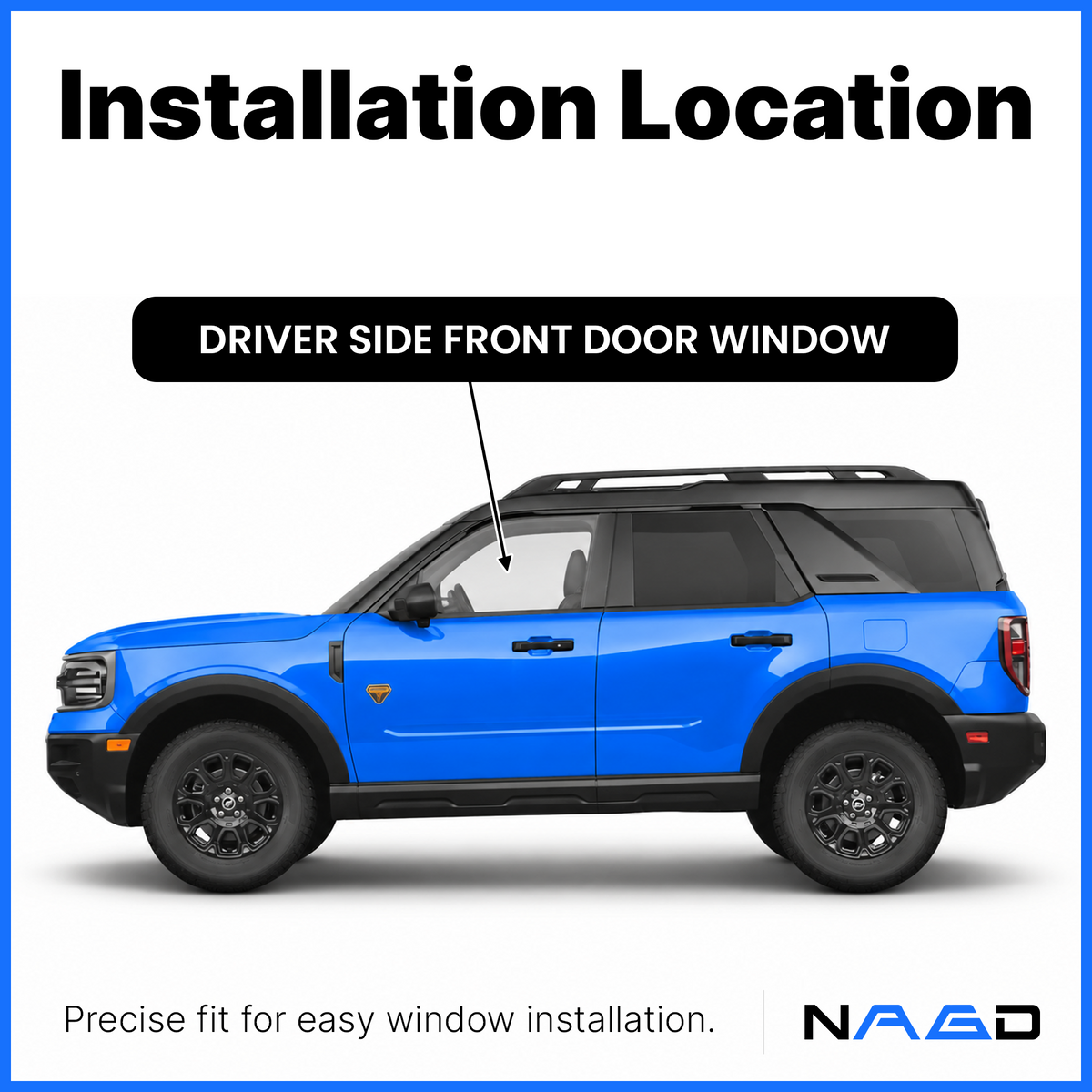 Laminated Driver Left Side Front Door Window Door Glass Glass Compatible with Ford Bronco Sport 2021-2026 Models (Doesn't Fit Bronco)