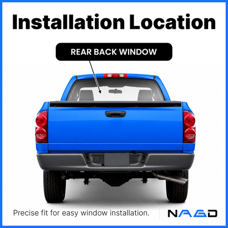Non-Heated Stationary Back Window Back Glass Compatible with Dodge Ram Pickup 1500 2002-2008 & 2500 3500 2003-2009 & 4500 5500 2006-2009 & 3500Cab/Chs 4500Cab/Chs 5500Cab/Chs 2010 Models