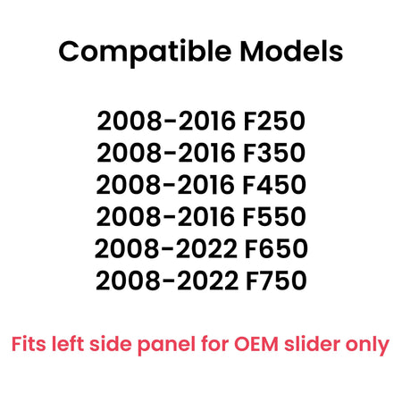 With Free Glue Factory Privacy Tinted Power Slider Passenger Right Side Panel Window Glass Compatible with Ford F-Series F250 F350 F450 F550 2008-2016 & F650 F750 2008-2022 Models