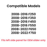 With Free Glue Factory Privacy Tinted Power Slider Driver Left Side Panel Window Glass Compatible with Ford F-Series F250 F350 F450 F550 2008-2016 & F650 F750 2008-2022 Models