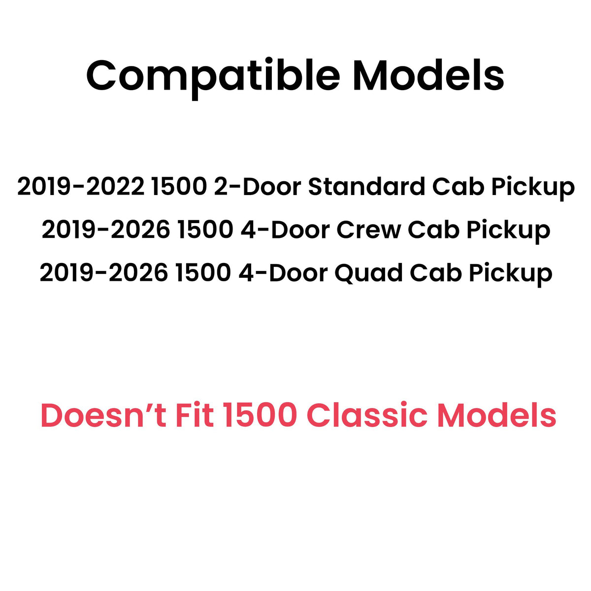 Privacy Stationary Back Window Back Glass Compatible with Ram Pickup 1500 2019-2026 Models (Not For 1500Classic)