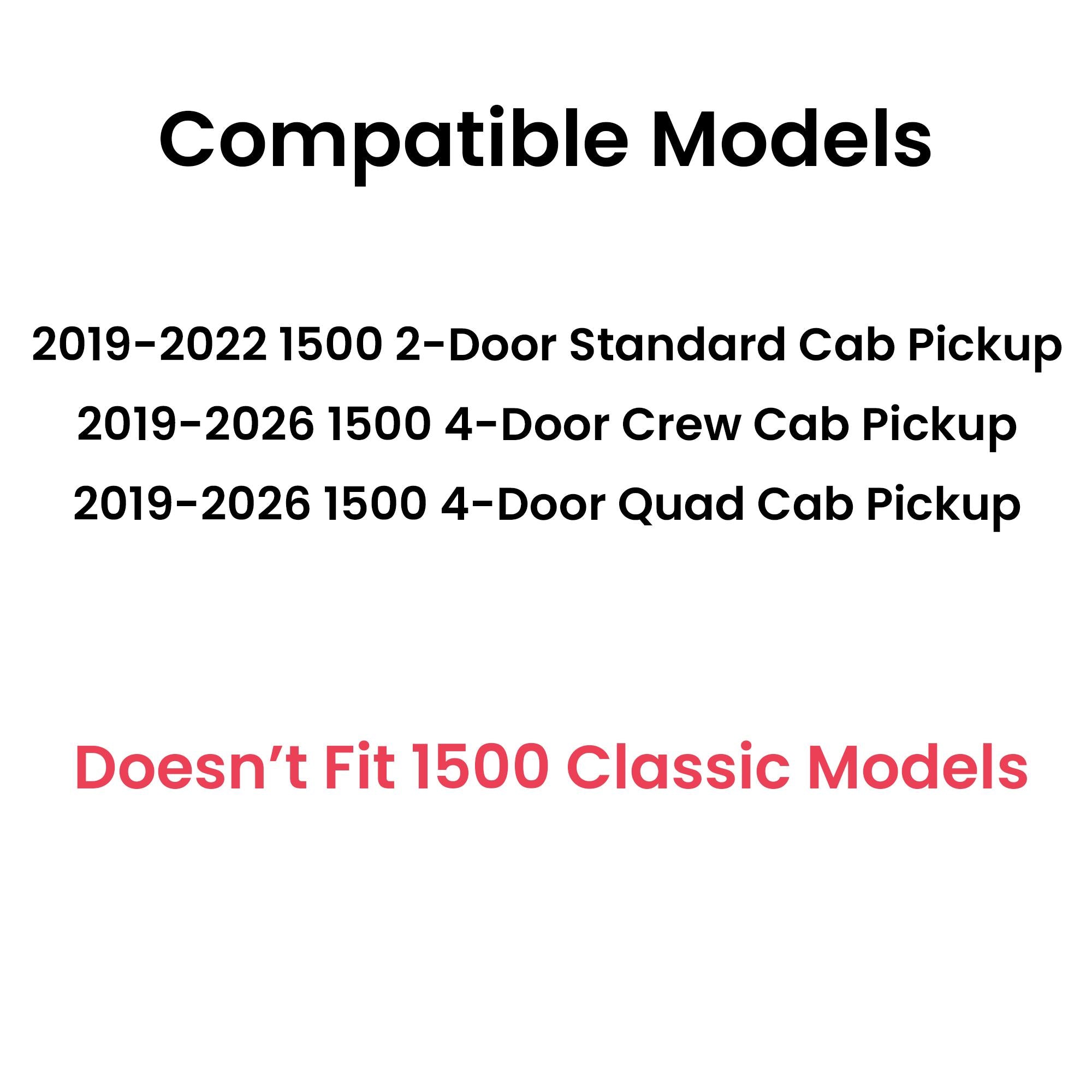 Privacy Stationary Back Window Back Glass Compatible with Ram Pickup 1500 2019-2026 Models (Not For 1500Classic)