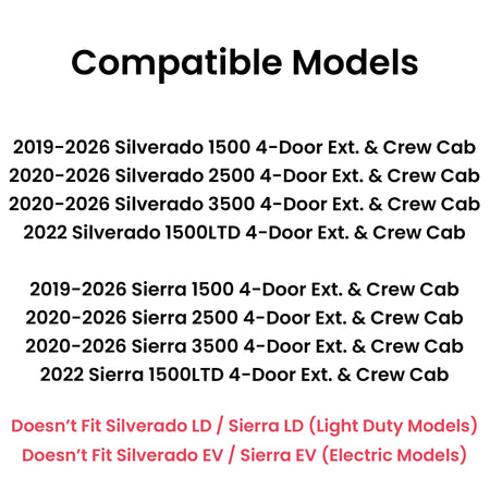 Heated Stationary Back Window Back Glass Compatible with Chevrolet Silverado/GMC Sierra 2019-2026 1500 Models/ 2020-2026 2500 3500 Models (Not For 1500 Light Duty)