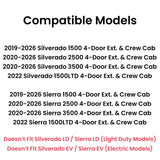 Heated Stationary Back Window Back Glass Compatible with Chevrolet Silverado/GMC Sierra 2019-2026 1500 Models/ 2020-2026 2500 3500 Models (Not For 1500 Light Duty)