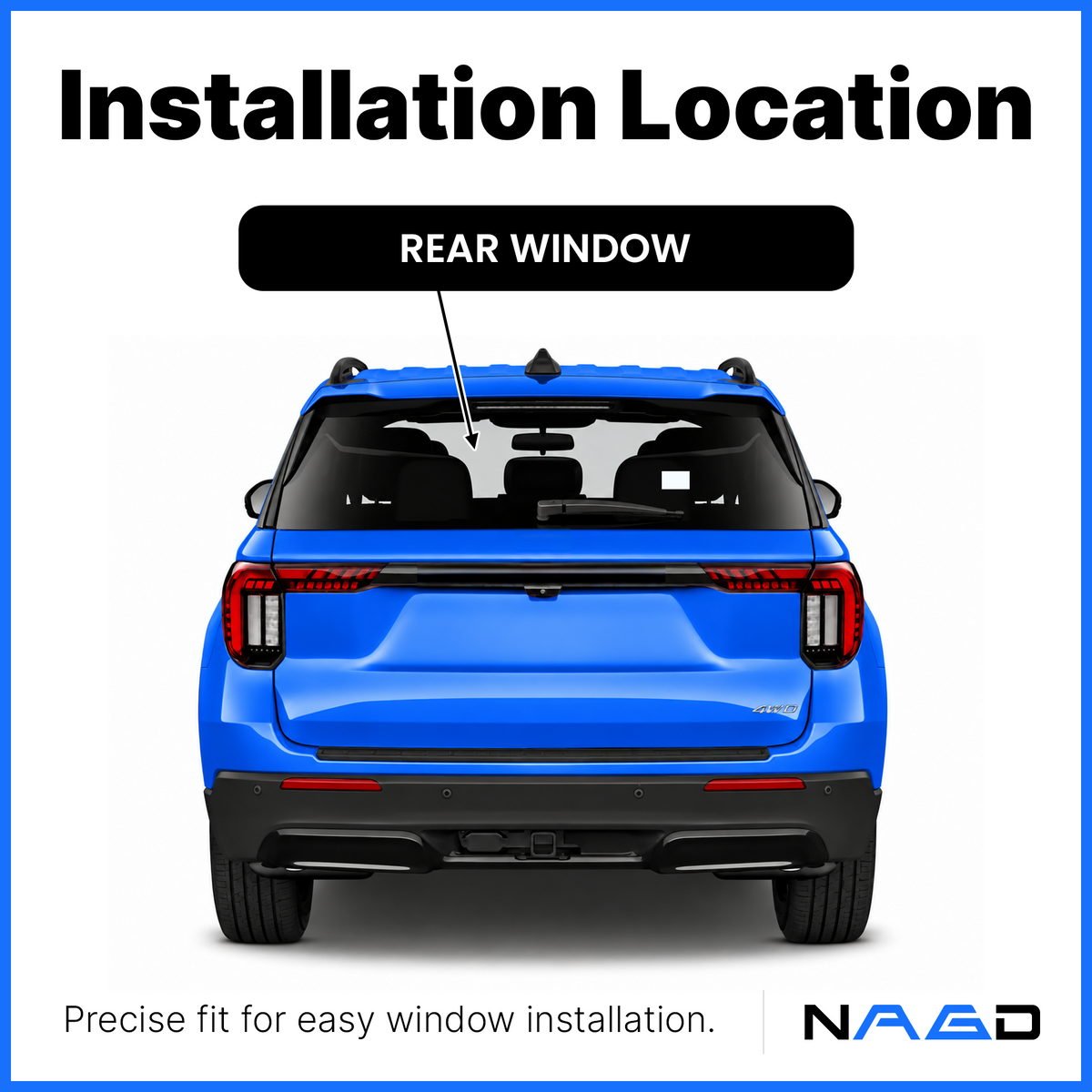 OEM Heated Back Tailgate Window Back Glass Compatible with Ford Explorer 2020-2026 Models