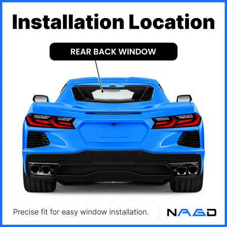 Heated Back Window Back Glass Compatible with Chevrolet Corvette 2 Door Coupe 2020-2026 Models