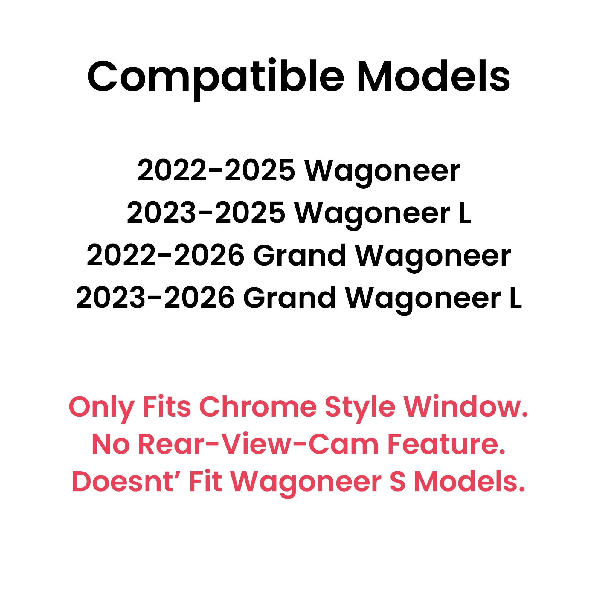 OEM Chrome Trim Heated Rear Back Tailgate Liftgate Window Glass Compatible with Jeep Wagoneer / Wagoneer L / Grand Wagoneer / Grand Wagoneer L 2022-2026 Models