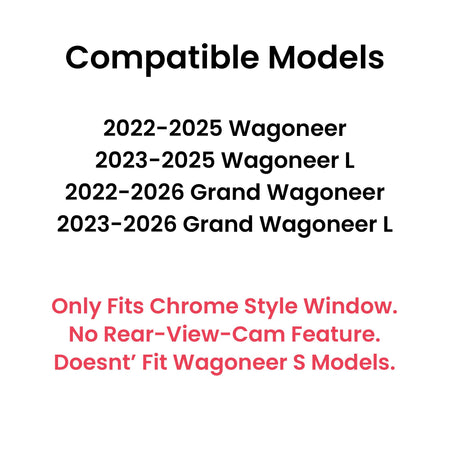 OEM Chrome Trim Heated Rear Back Tailgate Liftgate Window Glass Compatible with Jeep Wagoneer / Wagoneer L / Grand Wagoneer / Grand Wagoneer L 2022-2026 Models