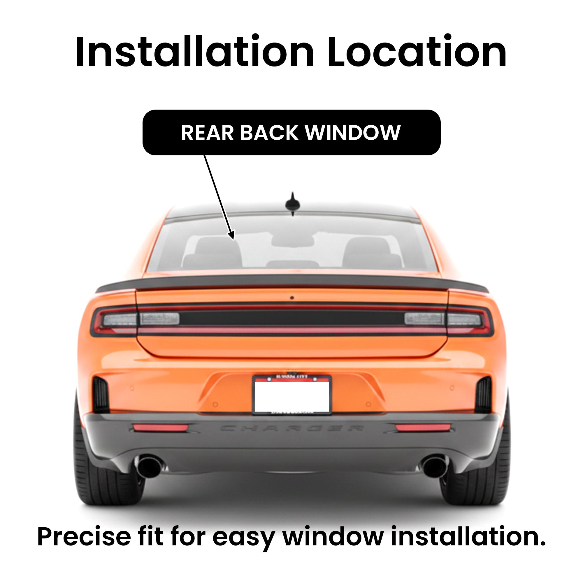 With Antenna Style Heated Back Window Back Glass Compatible with Dodge Charger 2024-2026 Models