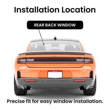 With Antenna Style Heated Back Window Back Glass Compatible with Dodge Charger 2024-2026 Models