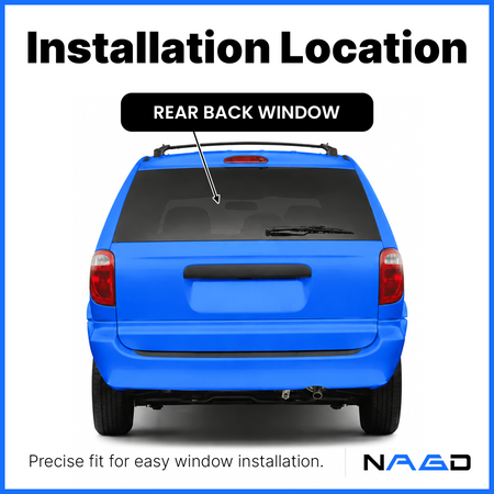 Heated Back Tailgate Window Back Glass Compatible with 1996-2000 Dodge Caravan Grand Caravan Plymouth/Chrysler Voyager Grand Voyager Town & Country Models