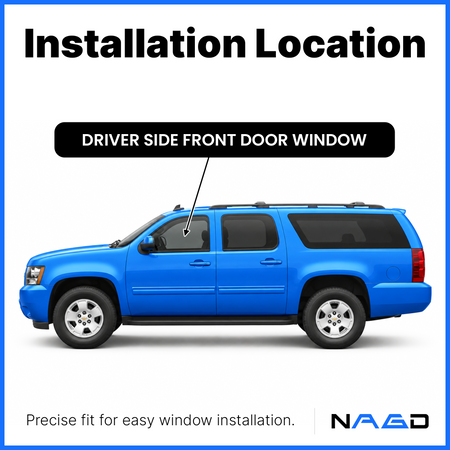 Tempered Privacy Driver Left Side Front Door Window Door Glass Compatible with Chevrolet Tahoe Suburban Avalanche 2000-2006 Models