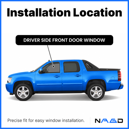 Tempered Privacy Driver Left Side Front Door Window Door Glass Compatible with Chevrolet Tahoe Suburban Avalanche 2007-2011 Models