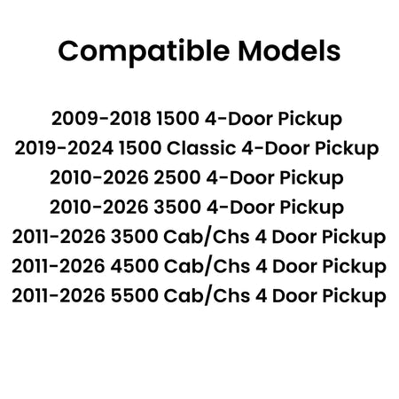 Passenger RH Front Door Window Glass Compatible with Dodge Ram 1500 2009-2018 & 1500 Classic 2019-2024 & 2500 3500 2010-2025 & 3500 4500 5500 Cab/Chs 2011-2026 4-Door Pickup