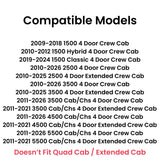 Driver Left Side Rear Door Window Glass Compatible with Dodge Ram 1500 2009-2018 & 1500Classic 2019-2024 & 2500 3500 2010-2026 & 3500Cab/Chs 4500 5500 2011-2026 4-Door Crew/Extended Crew Pickups