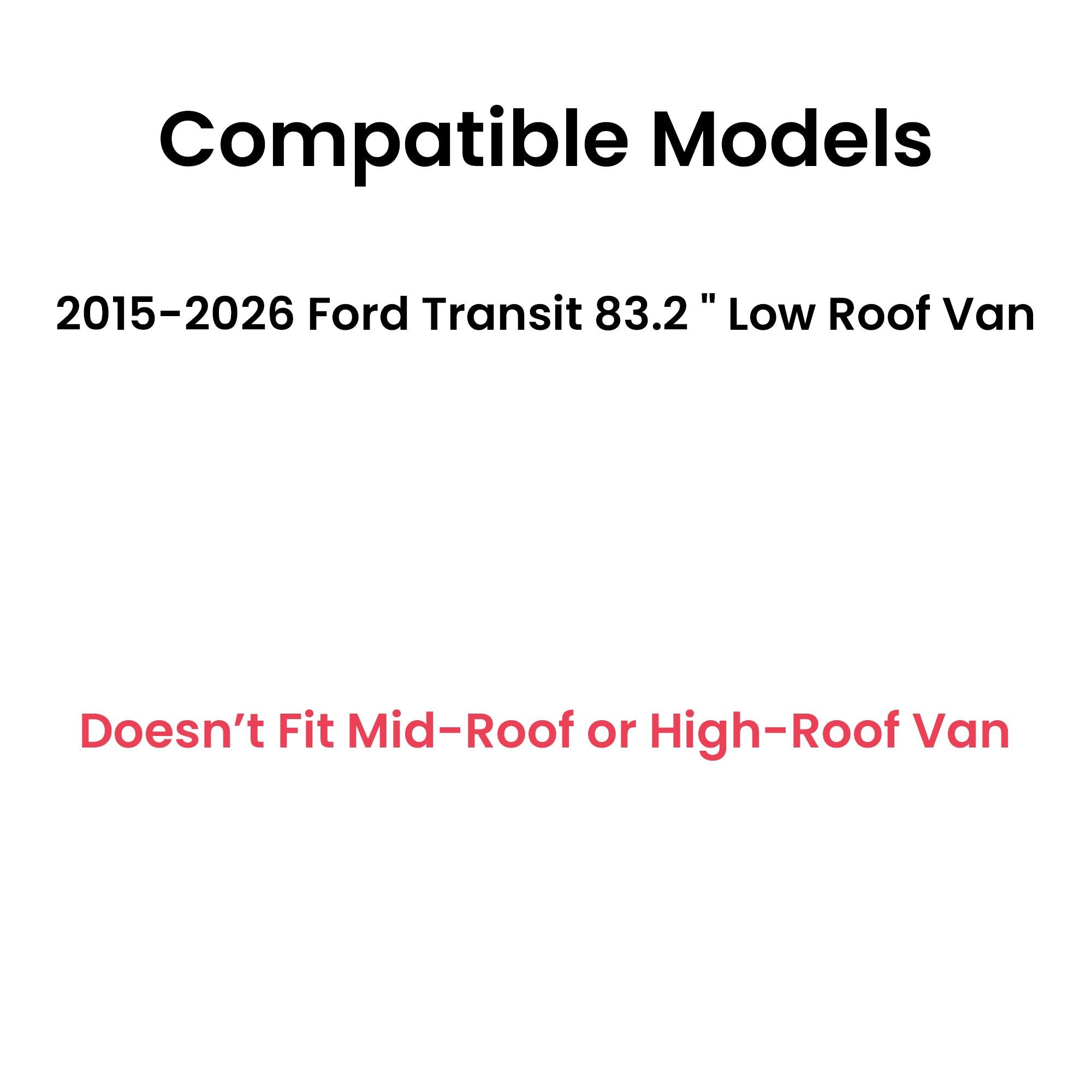 Passenger Right Side Front Door Window Door Glass Compatible with Ford Transit 83.2" Low-Roof Van 2015-2026 Models (Not for Mid/High Roof Transit, or Transit Connect)