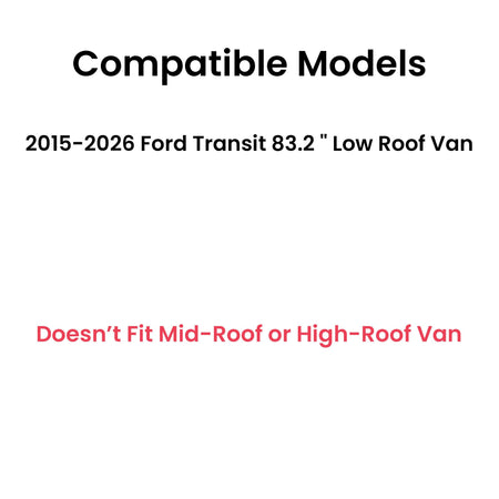 Passenger Right Side Front Door Window Door Glass Compatible with Ford Transit 83.2" Low-Roof Van 2015-2026 Models (Not for Mid/High Roof Transit, or Transit Connect)