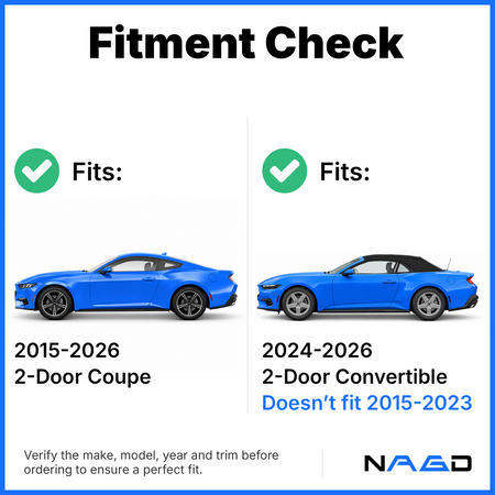 Driver Left Side Door Window Door Glass Compatible with Ford Mustang 2-Door Coupe 2015-2026, Mustang 2-Door Convertible 2024-2026 Models