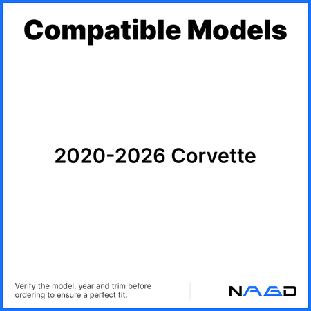 Tempered Passenger Right Side Door Window Door Glass Compatible with Chevrolet Corvette 2020-2026 Models