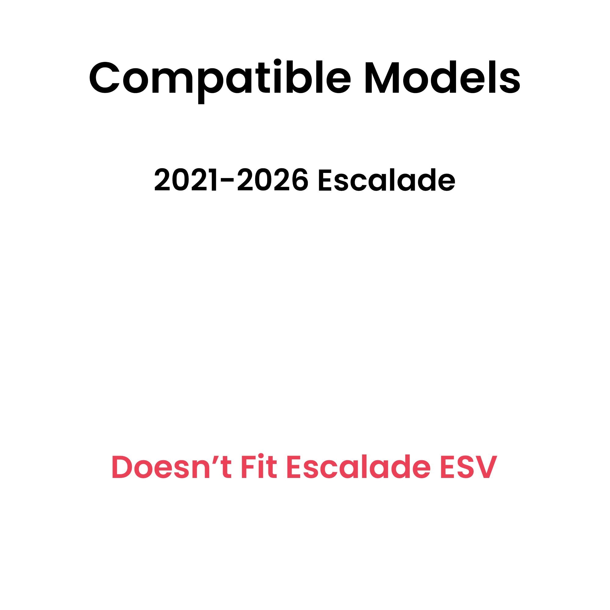 Tempered Driver Left Side Rear Door Window Door Glass Compatible with Cadillac Escalade 2021-2026 Models (Not For Escalade ESV)
