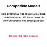 Tempered Driver Left Side Front Door Window Door Glass Compatible with Ram 1500 Pickup 2019-2026 Models (Not For 1500Classic)