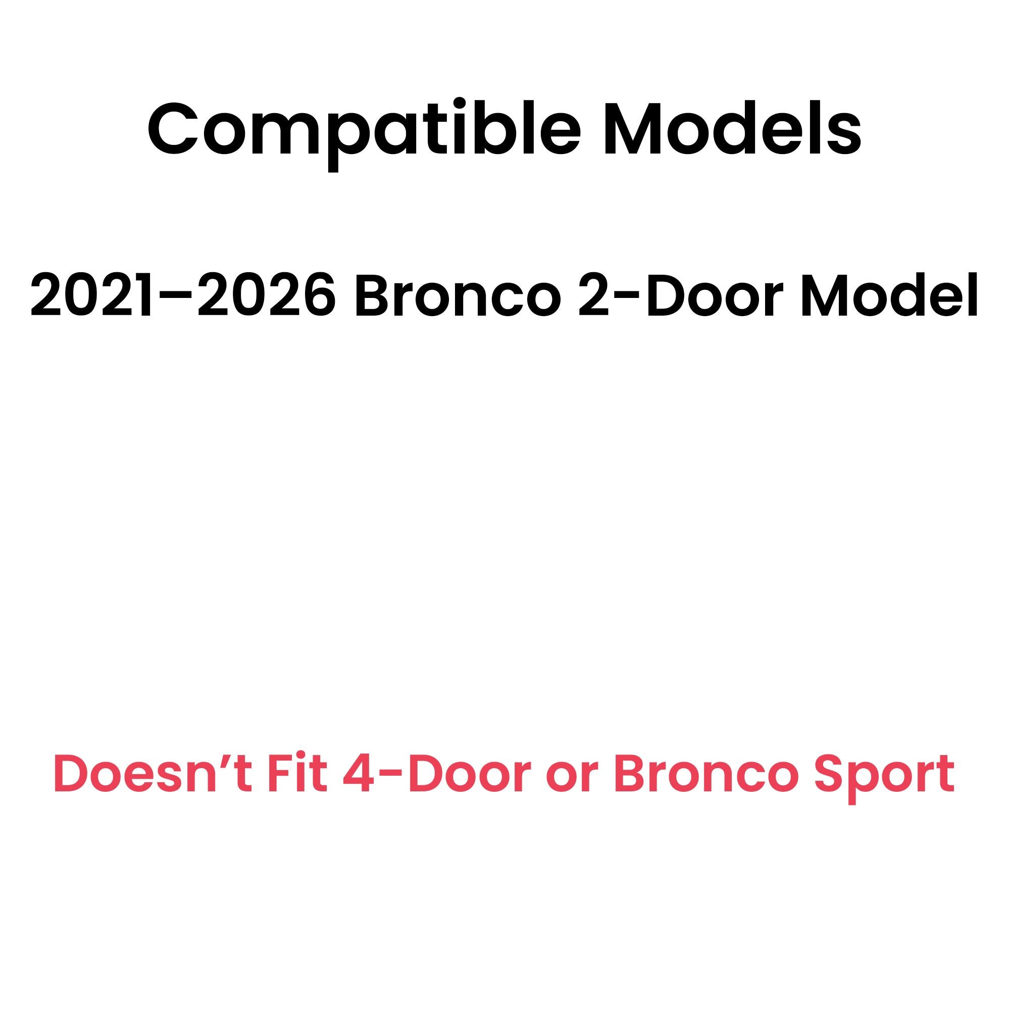 OEM Tempered Passenger Right Side Door Window Door Glass Compatible with Ford Bronco 2021-2026 2 Door Models