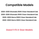 Tempered Driver Left Side Door Window Door Glass Compatible with Chevrolet Silverado 2500 3500 2020-2026 GMC Sierra 2500 3500 2020-2026 2-Door Standard Cab Pickup Models