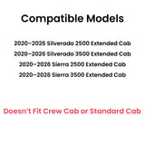 Driver Left Side Rear Door Window Door Glass Compatible with Chevrolet Silverado 2500/3500 2020-2026 GMC Sierra 2500/3500 2020-2026 4-Door Extended Cab Pickup (Half Size Rear Door) Models