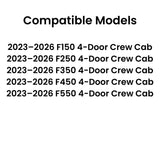 Tempered Passenger Right Side Rear Door Window Door Glass Compatible with Ford F-Series F150 F250 F350 F450 F550 4-Door Crew Cab 2023-2026 Models