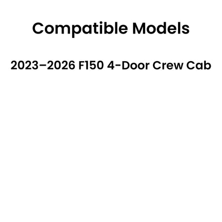 Tempered Driver Left Side Front Door Window Door Glass Compatible with Ford F150 4-Door Crew Cab 2023-2026 Models