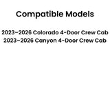 Tempered Passenger Right Side Rear Door Window Door Glass Compatible with GMC Canyon / Chevrolet Colorado 4-Door Crew Cab Pickup 2023-2026 Models