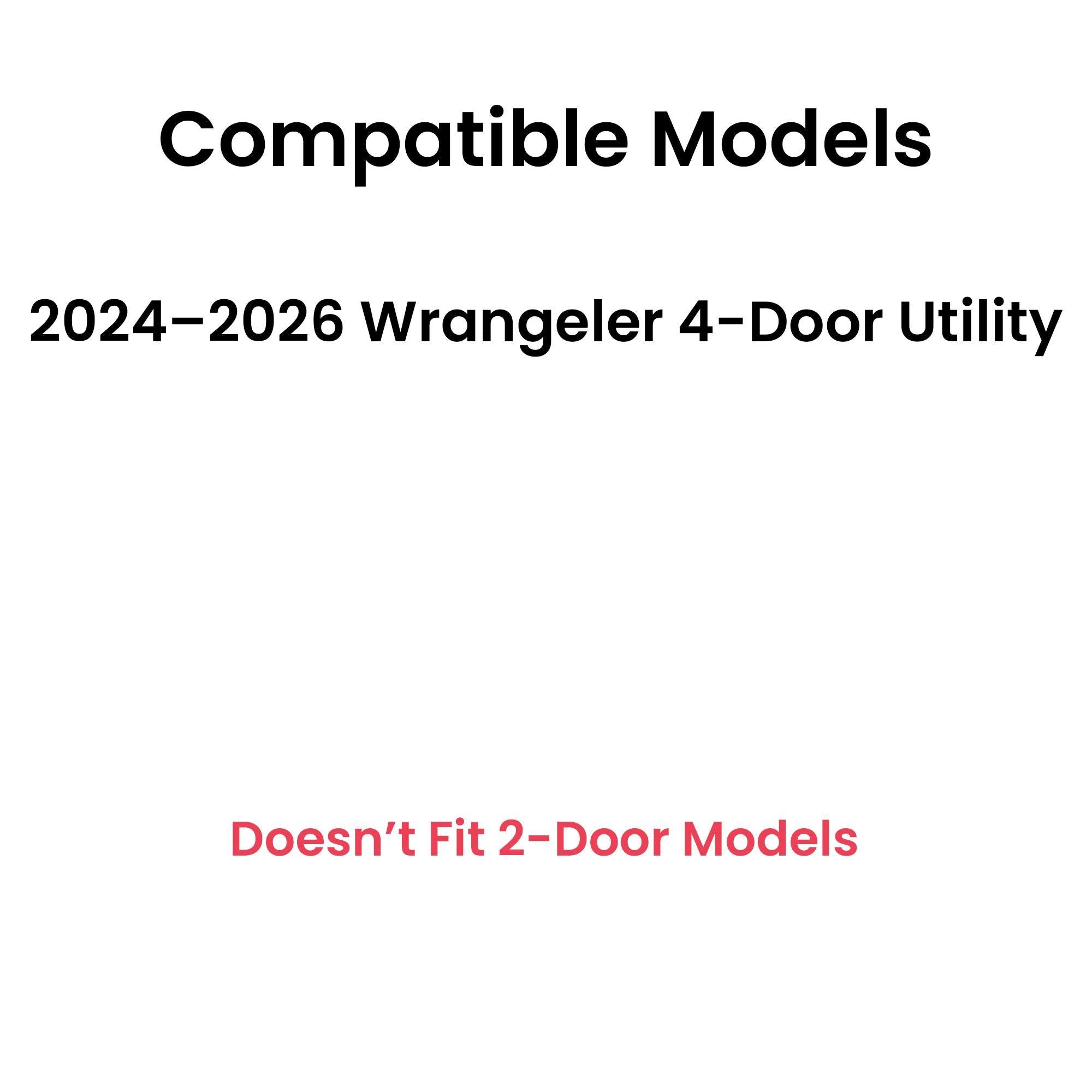 Laminated Passenger Right Side Front Door Window Door Glass Compatible with Jeep Wrangler 2024-2026 4-Door Models
