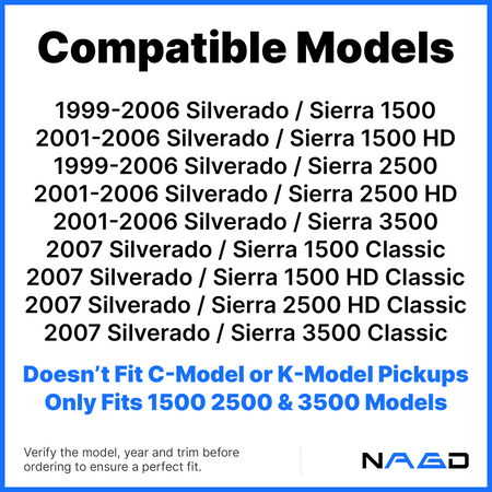 Tempered Privacy Passenger Right Side Front Door Window Door Glass Compatible with GMC Sierra Chevrolet Silverado 1999-2006 / Sierra Classic Silverado Classic 2007 Models