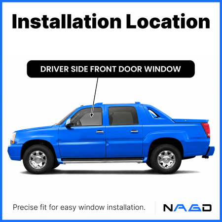 Privacy Driver Left Side Front Door Window Door Glass Compatible with Cadillac Escalade Escalade EXT Escalade ESV 2000-2006 / GMC Yukon Yukon XL 2000-2006 / Yukon Denali 2001-2006 Model