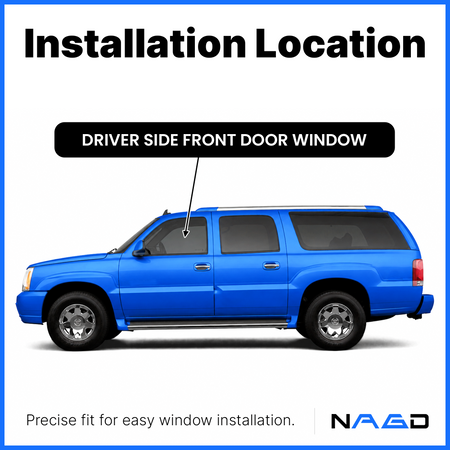 Privacy Driver Left Side Front Door Window Door Glass Compatible with Cadillac Escalade Escalade EXT Escalade ESV 2000-2006 / GMC Yukon Yukon XL 2000-2006 / Yukon Denali 2001-2006 Model