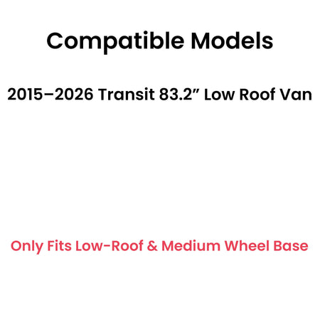 Tempered Privacy Driver Left Side Quarter Window Quarter Glass Compatible with Ford Transit 83.2" Low-Roof & Medium Wheel Base Van 2015-2026 Models (Not For Mid-Roof, High-Roof, or Connect)