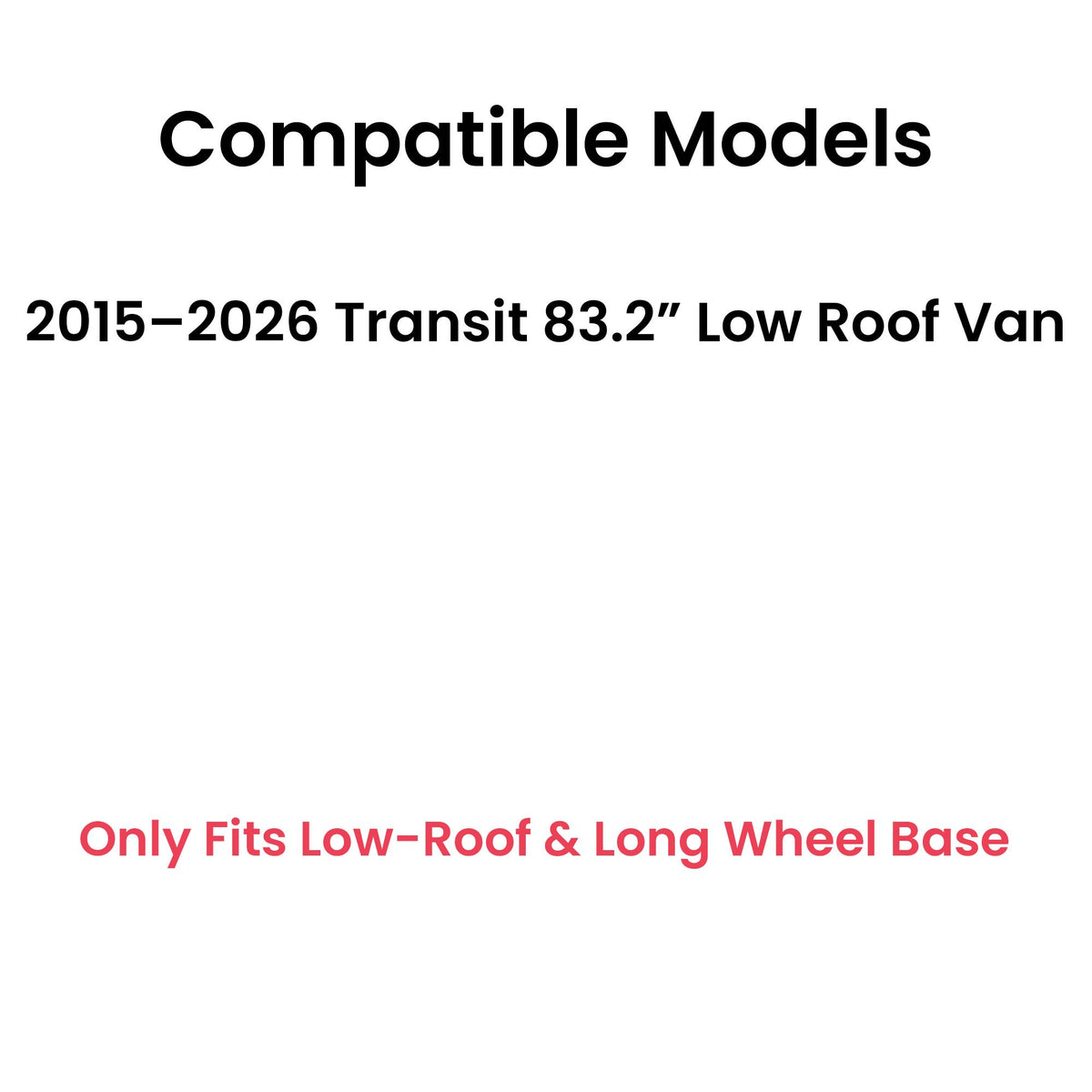 Stationary Passenger Right Side Quarter Window Quarter Glass Compatible with Ford Transit 83.2" Low-Roof Van Long Wheel Base 2015-2026 Models (Low-Roof Long Wheel Base Van Only)