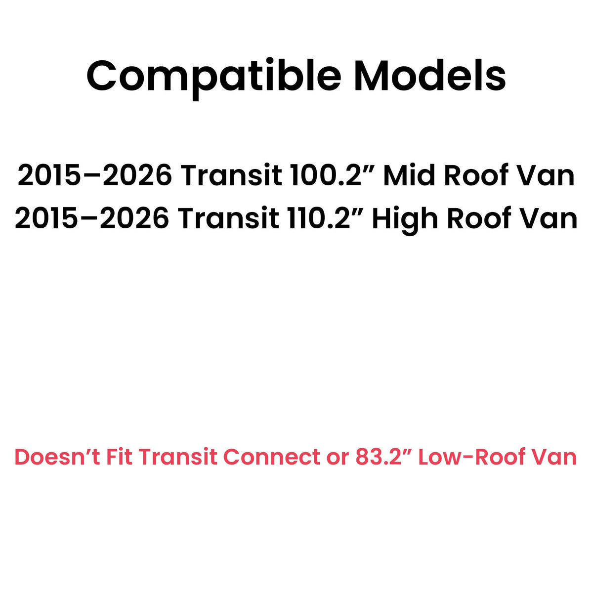 Tempered Passenger Right Side Quarter Window Quarter Glass Compatible with Ford Transit Long Wheel Base Mid-Roof & High-Roof Van 2015-2026 Models (Not For Low-Roof)