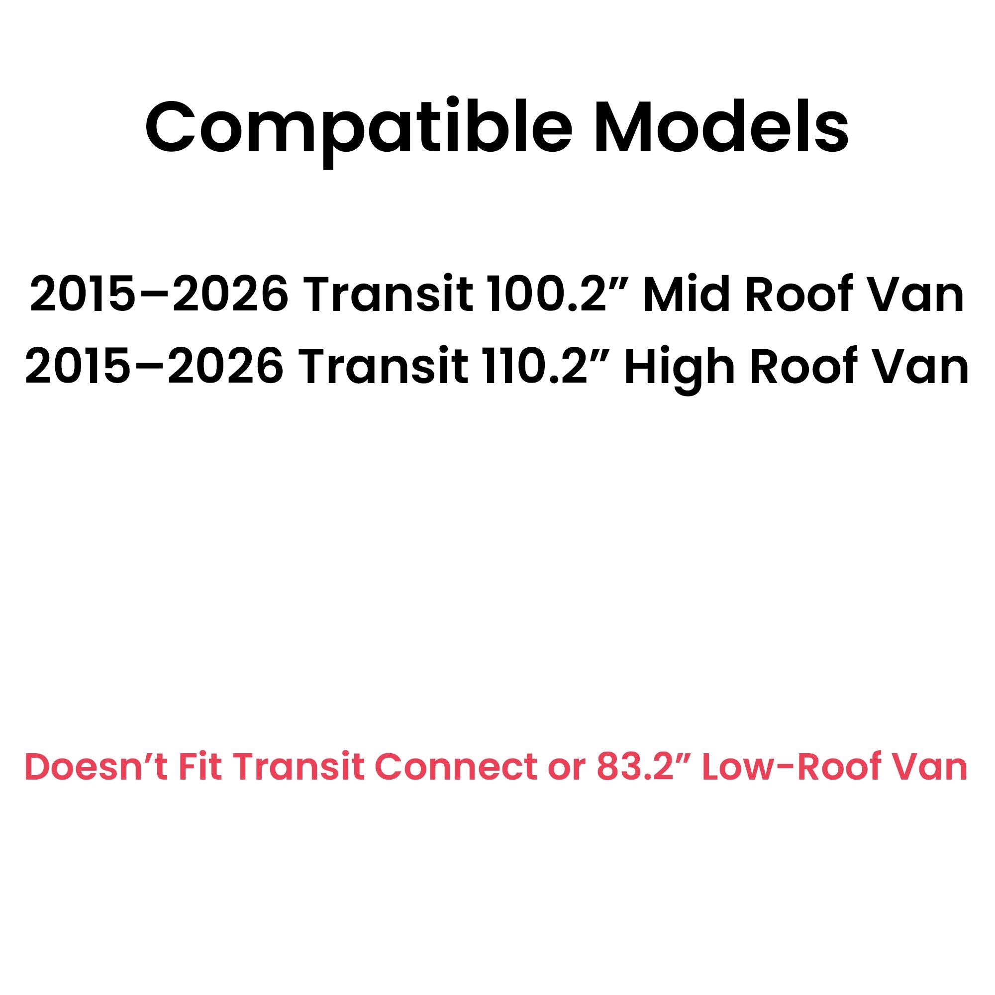 Tempered Driver Left Side Quarter Window Quarter Glass Compatible with Ford Transit Long Wheel Base Mid-Roof & High-Roof Van 2015-2026 Models (Not For Low-Roof)