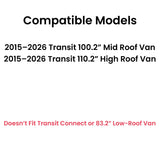 Tempered Driver Left Side Quarter Window Quarter Glass Compatible with Ford Transit Long Wheel Base Mid-Roof & High-Roof Van 2015-2026 Models (Not For Low-Roof)