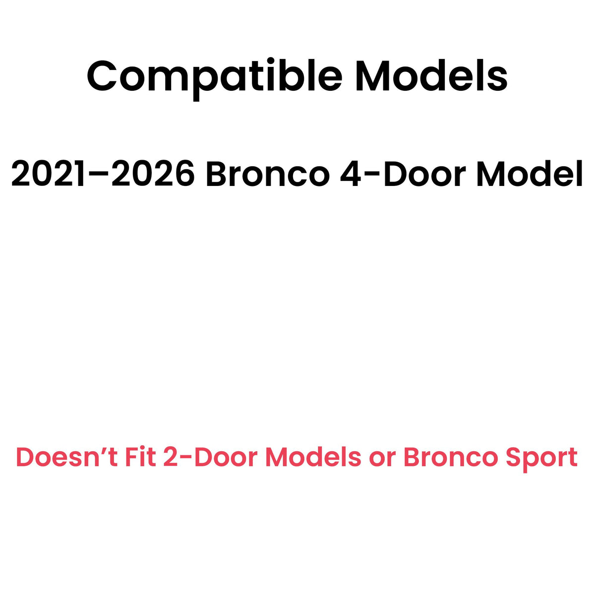 Tempered Privacy Driver Left Side Quarter Window Quarter Glass Compatible with Ford Bronco 2021-2026 4 Door Models