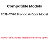Tempered Privacy Driver Left Side Quarter Window Quarter Glass Compatible with Ford Bronco 2021-2026 4 Door Models