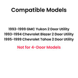 Passenger Right Side Rear Quarter Window Quarter Glass Compatible with Chevrolet Blazer 1993-1994/Chevrolet Tahoe&GMC Yukon 1993-1999 2 Door Models