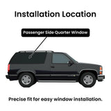 Passenger Right Side Rear Quarter Window Quarter Glass Compatible with Chevrolet Blazer 1993-1994/Chevrolet Tahoe&GMC Yukon 1993-1999 2 Door Models