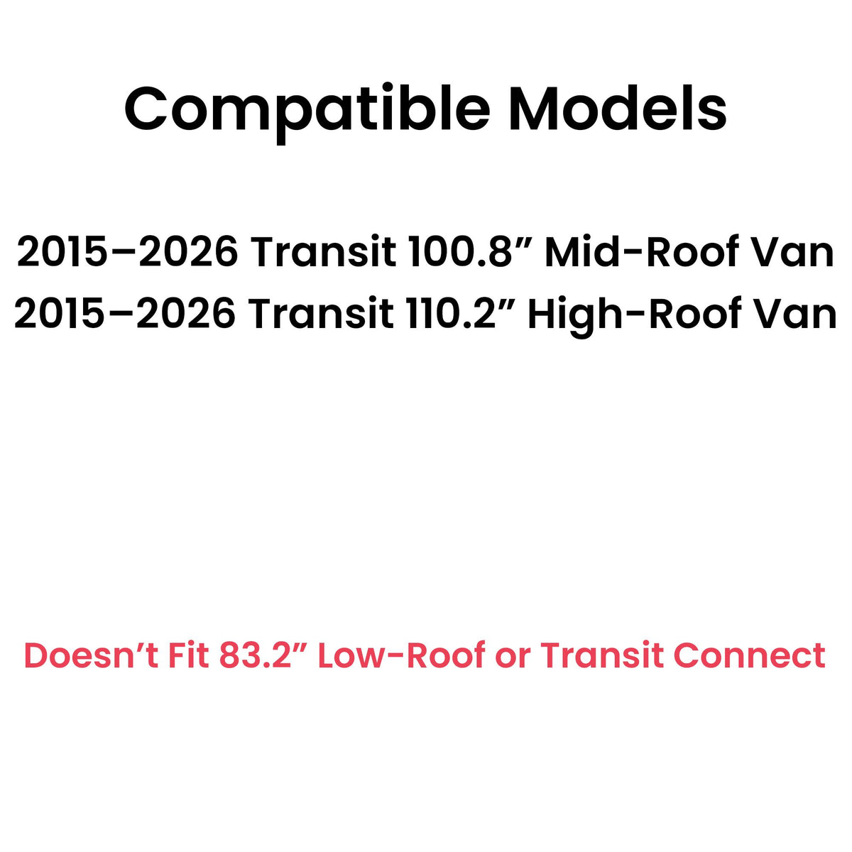 Passenger Right Side Front Vent Window Vent Glass Compatible with Ford Transit 110.2" High-Roof 100.8" Mid-Roof Van 2015-2026 Models (Not for Transit Connect or Low-Roof Transit)